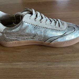 Metallic Silver Sneakers